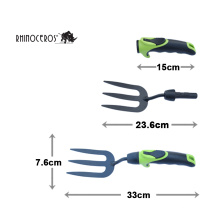 Protection de corrosion du fabricant de Chine Ergo TPR Gandoue souple Small Gardening Interchangeable Hand Tools Set Garden Trowel Fork